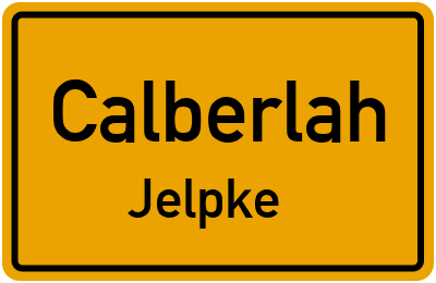 Ortsschild Calberlah Jelpke