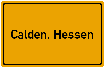 Ortsschild von Gemeinde Calden, Hessen in Hessen