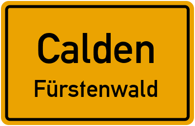 Straßenverzeichnis Calden Fürstenwald