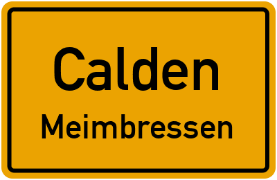 Ortsschild Calden Meimbressen