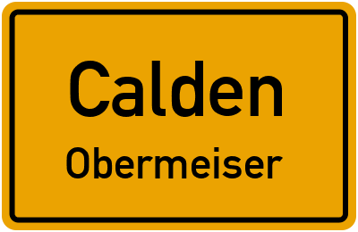 Ortsschild Calden Obermeiser