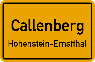 Straßenverzeichnis Callenberg Hohenstein-Ernstthal