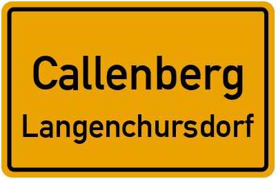 Straßenverzeichnis Callenberg Langenchursdorf