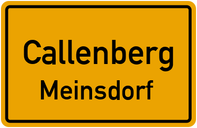 Straßenverzeichnis Callenberg Meinsdorf
