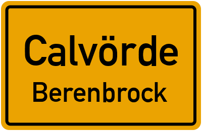 Straßenverzeichnis Calvörde Berenbrock