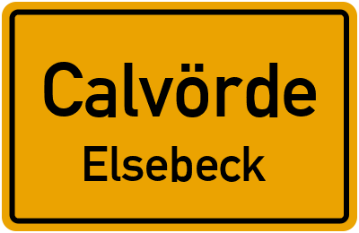 Straßenverzeichnis Calvörde Elsebeck