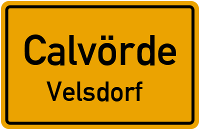 Straßenverzeichnis Calvörde Velsdorf
