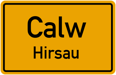 Straßenverzeichnis Calw Hirsau