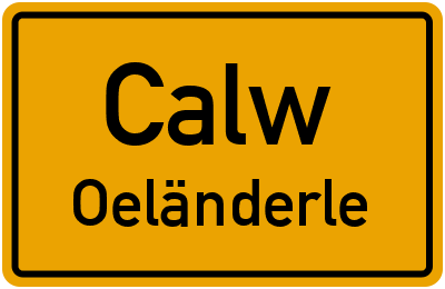 Straßenverzeichnis Calw Oeländerle