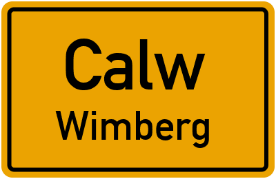 Ortsschild Calw Wimberg