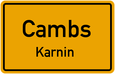 Straßenverzeichnis Cambs Karnin