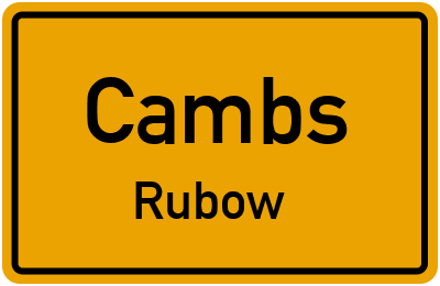 Straßenverzeichnis Cambs Rubow