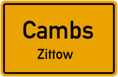 Straßenverzeichnis Cambs Zittow
