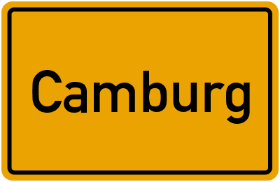 Ortsschild von Stadt Camburg in Thüringen