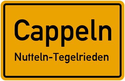 Straßenverzeichnis Cappeln Nutteln-Tegelrieden