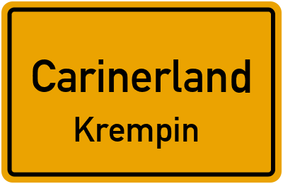 Straßenverzeichnis Carinerland Krempin