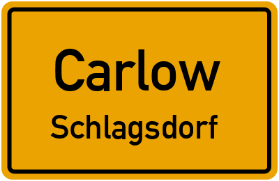 Straßenverzeichnis Carlow Schlagsdorf