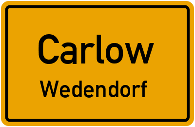 Straßenverzeichnis Carlow Wedendorf
