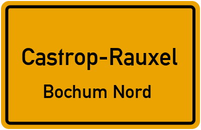 Straßenverzeichnis Castrop-Rauxel Bochum Nord