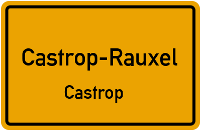Straßenverzeichnis Castrop-Rauxel Castrop