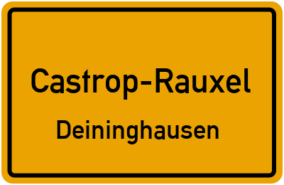 Straßenverzeichnis Castrop-Rauxel Deininghausen
