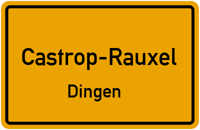 Straßenverzeichnis Castrop-Rauxel Dingen