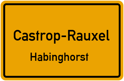 Ortsschild Castrop-Rauxel Habinghorst