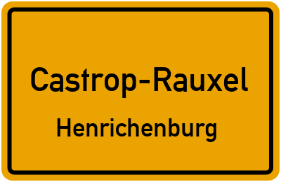 Ortsschild Castrop-Rauxel Henrichenburg