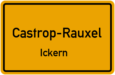 Ortsschild Castrop-Rauxel Ickern