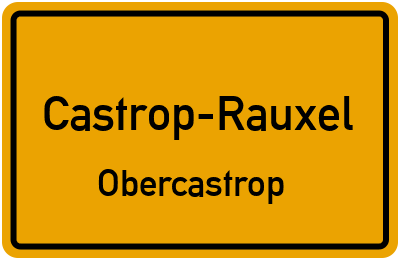 Straßenverzeichnis Castrop-Rauxel Obercastrop