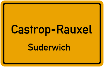 Straßenverzeichnis Castrop-Rauxel Suderwich