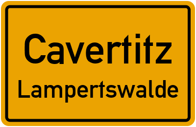 Straßenverzeichnis Cavertitz Lampertswalde
