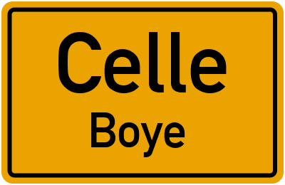 Ortsschild Celle Boye