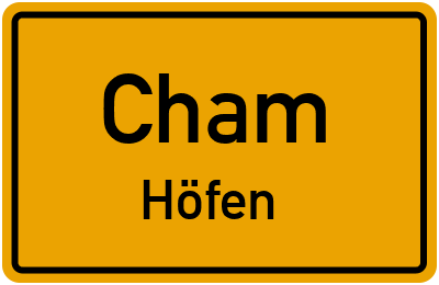 Straßenverzeichnis Cham Höfen
