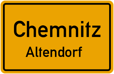 Ortsschild Chemnitz Altendorf