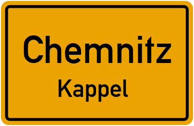 Ortsschild Chemnitz Kappel