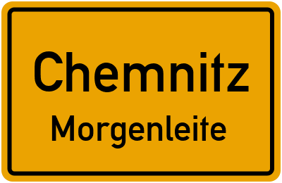 Ortsschild Chemnitz Morgenleite