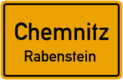 Ortsschild Chemnitz Rabenstein