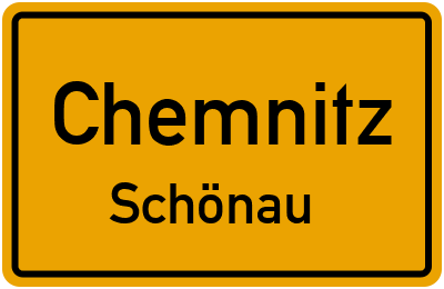 Ortsschild Chemnitz Schönau