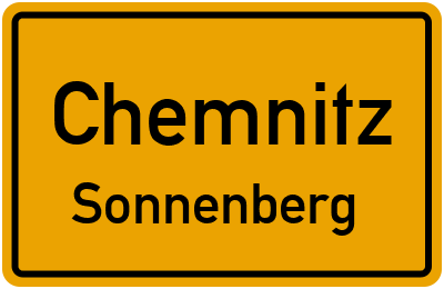 Ortsschild Chemnitz Sonnenberg