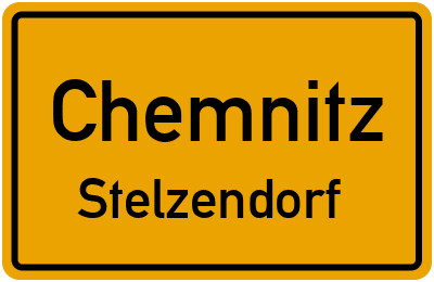 Ortsschild Chemnitz Stelzendorf