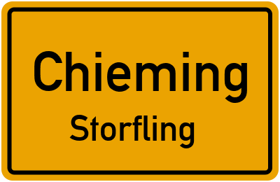 Ortsschild Chieming Storfling