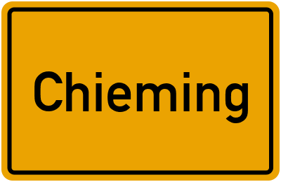 Ortsschild von Gemeinde Chieming in Bayern