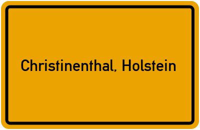 Ortsschild von Gemeinde Christinenthal, Holstein in Schleswig-Holstein