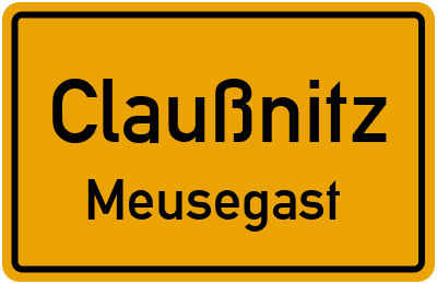 Straßenverzeichnis Claußnitz Meusegast