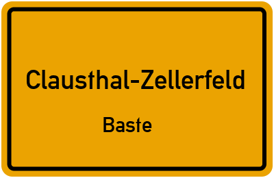 Straßenverzeichnis Clausthal-Zellerfeld Baste