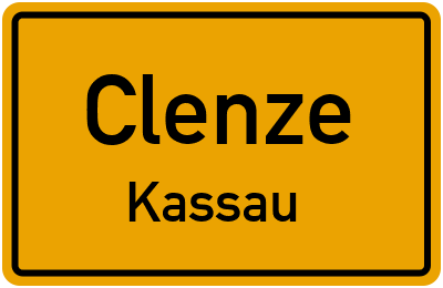 Ortsschild Clenze Kassau