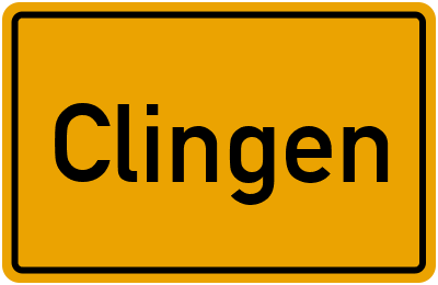 Ortsschild von Stadt Clingen in Thüringen
