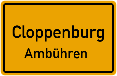 Ortsschild Cloppenburg Ambühren