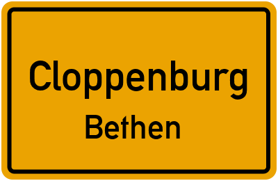 Ortsschild Cloppenburg Bethen
